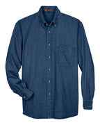 Harriton M550, 13964 Men's Denim Shirt, Dark Denim