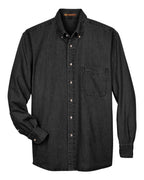 Harriton M550, 13964 Men's Denim Shirt, Washed Black