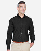 Harriton M550, 13964 Men's Denim Shirt, Washed Black