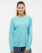 Columbia 212485, Women's Pfg Tidal Tee Ii Long Sleeve, Black/ Cirrus Grey