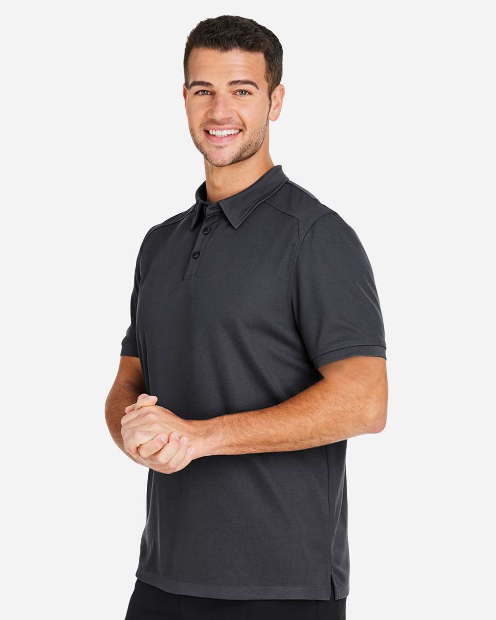 North End 14007, Ne112 Men's Express Tech Performance Polo, Carbon