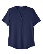 North End 14042, Ne100w Women's Jaq Snap-up Stretch Performance Polo, Classic Navy