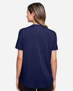 North End 14042, Ne100w Women's Jaq Snap-up Stretch Performance Polo, Classic Navy