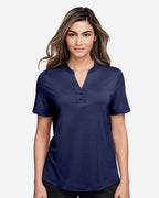 North End 14042, Ne100w Women's Jaq Snap-up Stretch Performance Polo, Classic Navy