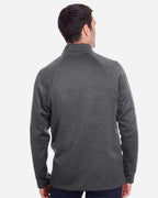 North End 14055, Ne712 Men's Flux 2.0 Full-zip Jacket, Carbon Heather/ Black