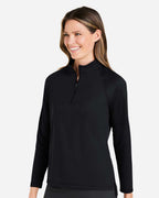 North End 14062, Ne410w Women's Revive Coolcore Quarter-zip Pullover, Black
