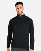 North End 14093, Ne410 Men's Revive Coolcore Quarter-zip Pullover, Black