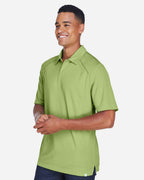 North End 14099, 88632 Men's Recycled Polyester Performance Pique Polo, Cactus Green