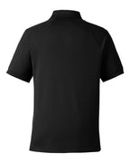 Harriton M208, 14175 Men's Charge Snag And Soil Protect Polo, Black
