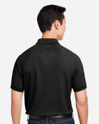 Harriton M208, 14175 Men's Charge Snag And Soil Protect Polo, Black