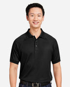 Harriton M208, 14175 Men's Charge Snag And Soil Protect Polo, Black