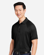 Harriton M208, 14175 Men's Charge Snag And Soil Protect Polo, Black