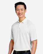 Harriton M208, 14175 Men's Charge Snag And Soil Protect Polo, White