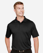 Harriton M348T, 14187 Men's Tall Advantage Snag Protection Plus Il Polo, Black