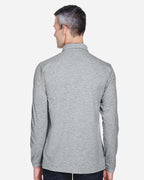 Harriton M265L, 14195 Men's Easy Blend Long Sleeve Polo, Grey Heather