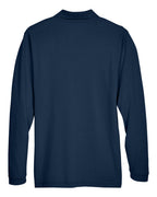 Harriton M265L, 14195 Men's Easy Blend Long Sleeve Polo, Navy