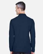 Harriton M265L, 14195 Men's Easy Blend Long Sleeve Polo, Navy