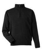Harriton M421, 14196 Unisex Pilbloc Quarter-zip Pullover Sweater, Black