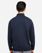 Harriton M421, 14196 Unisex Pilbloc Quarter-zip Pullover Sweater, Dark Navy