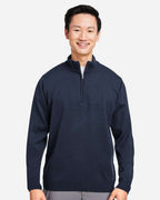 Harriton M421, 14196 Unisex Pilbloc Quarter-zip Pullover Sweater, Dark Navy