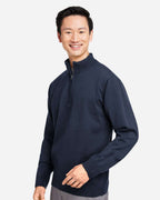 Harriton M421, 14196 Unisex Pilbloc Quarter-zip Pullover Sweater, Dark Navy
