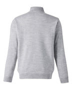 Harriton M421, 14196 Unisex Pilbloc Quarter-zip Pullover Sweater, Grey Heather