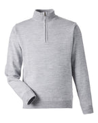 Harriton M421, 14196 Unisex Pilbloc Quarter-zip Pullover Sweater, Grey Heather