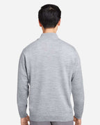 Harriton M421, 14196 Unisex Pilbloc Quarter-zip Pullover Sweater, Grey Heather