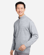 Harriton M421, 14196 Unisex Pilbloc Quarter-zip Pullover Sweater, Grey Heather