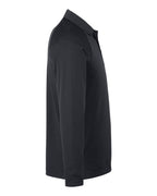 Harriton M208L, 14198 Men's Charge Snag And Soil Protect Long Sleeve Polo, Black
