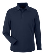 Harriton M208L, 14198 Men's Charge Snag And Soil Protect Long Sleeve Polo, Dark Navy