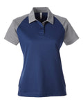 Team 365 TT21CW, Women's Command Snag-protection Colorblock Polo, Sport Dark Navy/ Sport Graphite