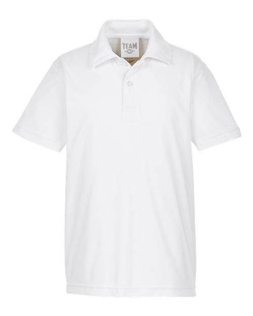 Team 365 TT51Y, Youth Zone Performance Polo, White