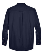 Harriton M500T, 14335 Men's Tall Easy Blend Twill Dress Shirt, Navy