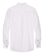 Harriton M500T, 14335 Men's Tall Easy Blend Twill Dress Shirt, White