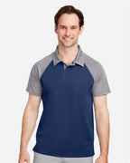 Team 365 TT21C, Men's Command Snag-protection Colorblock Polo, Sport Dark Navy/ Sport Graphite