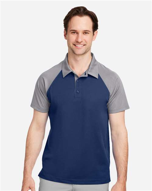 Team 365 TT21C, Men's Command Snag-protection Colorblock Polo, Sport Dark Navy/ Sport Graphite