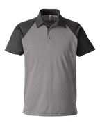 Team 365 TT21C, Men's Command Snag-protection Colorblock Polo, Sport Graphite/ Black