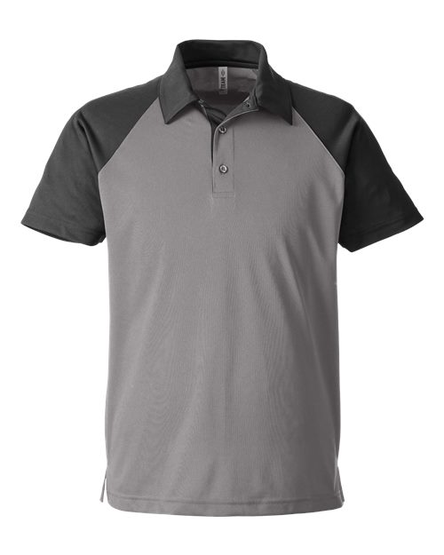Team 365 TT21C, Men's Command Snag-protection Colorblock Polo, Sport Graphite/ Black