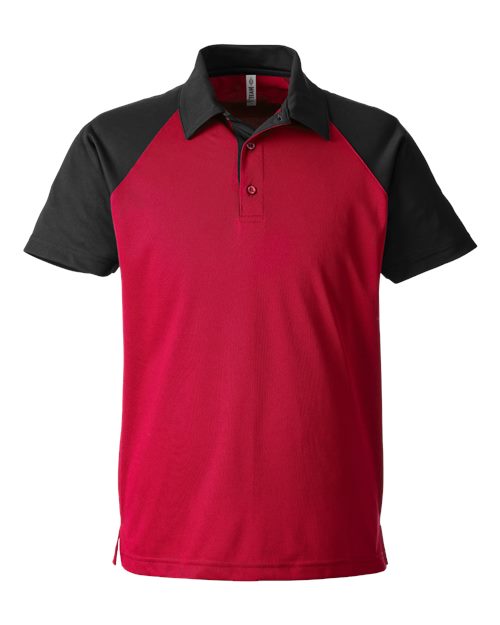 Team 365 TT21C, Men's Command Snag-protection Colorblock Polo, Sport Red/ Black