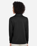 Harriton M348LW, 14357 Women's Advantage Snag Protection Plus Il Long Sleeve Polo, Black
