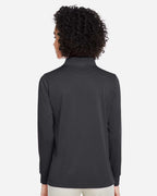 Harriton M348LW, 14357 Women's Advantage Snag Protection Plus Il Long Sleeve Polo, Dark Charcoal