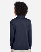 Harriton M348LW, 14357 Women's Advantage Snag Protection Plus Il Long Sleeve Polo, Dark Navy
