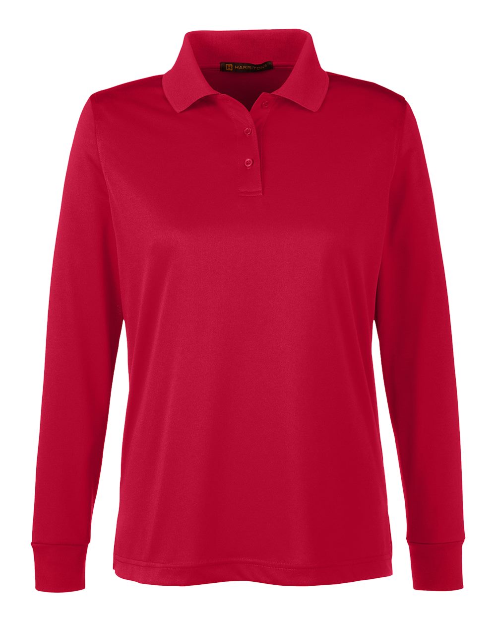 Harriton M348LW, 14357 Women's Advantage Snag Protection Plus Il Long Sleeve Polo, Red