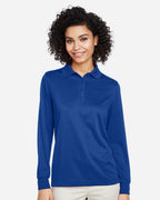 Harriton M348LW, 14357 Women's Advantage Snag Protection Plus Il Long Sleeve Polo, True Royal