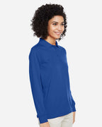 Harriton M348LW, 14357 Women's Advantage Snag Protection Plus Il Long Sleeve Polo, True Royal
