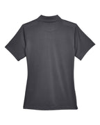 Harriton M345W, 14371 Women's Advantage Snag Protection Plus Il Snap Placket Polo, Dark Charcoal