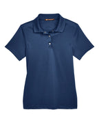 Harriton M345W, 14371 Women's Advantage Snag Protection Plus Il Snap Placket Polo, Dark Navy