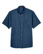 Harriton M550S, 14378 Men's Denim Shirt, Dark Denim