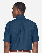 Harriton M550S, 14378 Men's Denim Shirt, Dark Denim